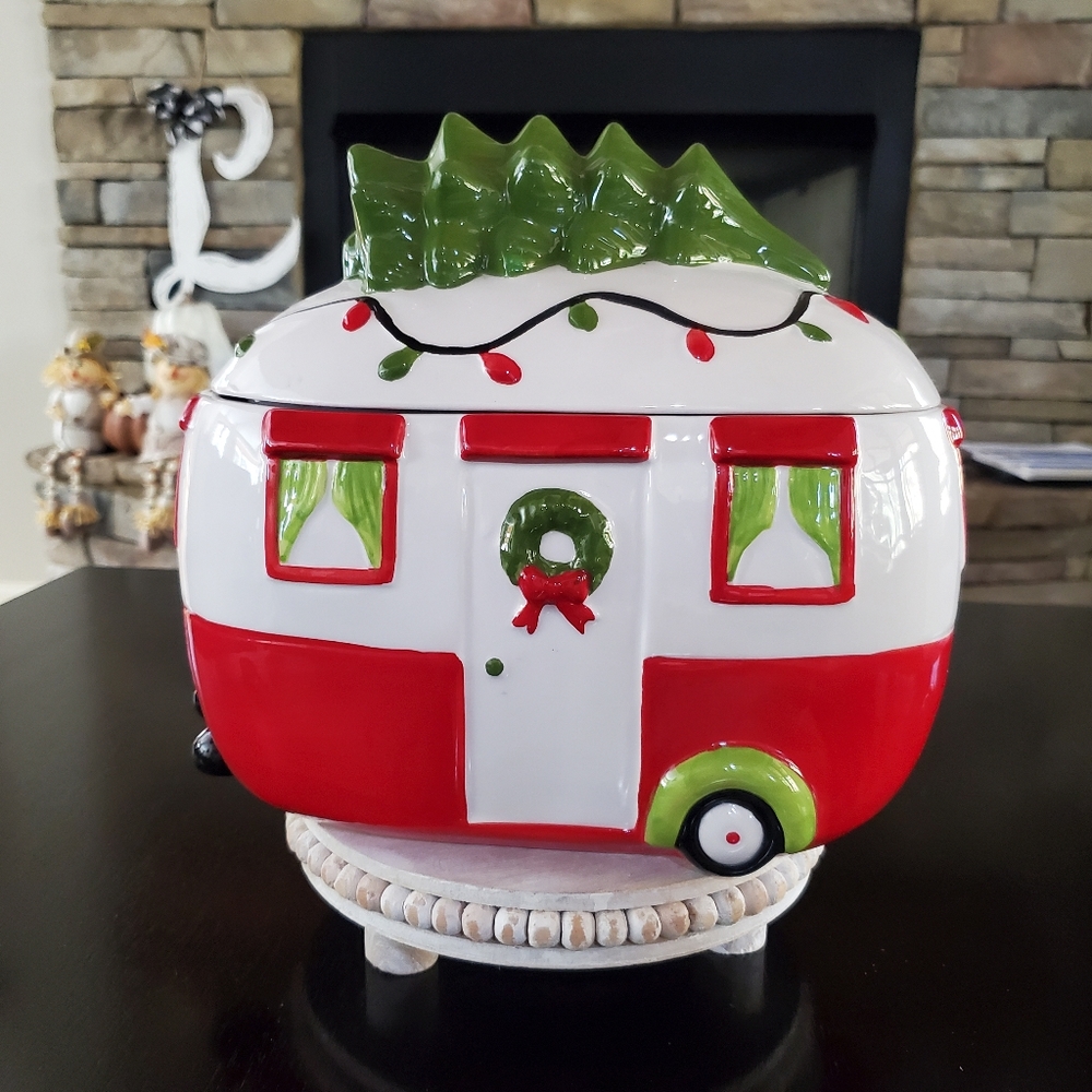 Holiday Camper Cookie Jar-NWT